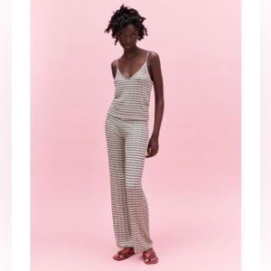 Zara Sweater Knit Textured Tank Top Size Small